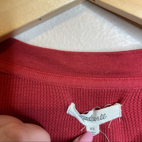 Madewell Garment Dyed Thermal Henley Tee Size XS - Picture 4 of 6